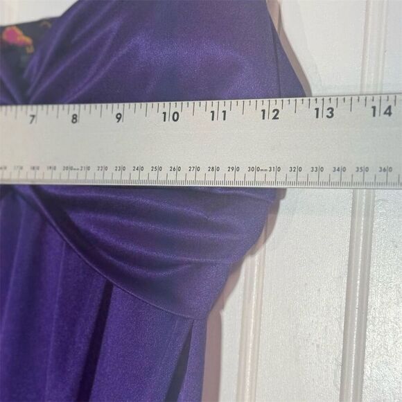 Forever 21 Purple Mini Slip Dress M Y2K Party Bubble Hem Spaghetti Strap - Picture 4 of 8